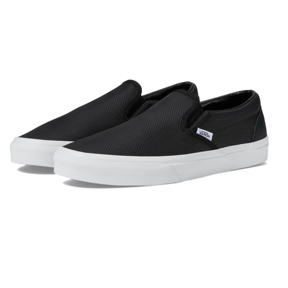Vans Classic Slip-On Perforated Leather Shoe - Black